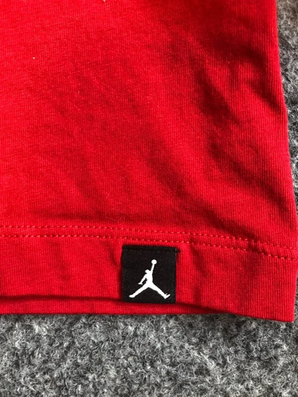 Nike Air Jordan Shirt Mens Large Red Short Sleeve 100% Cotton Baksetball Gym